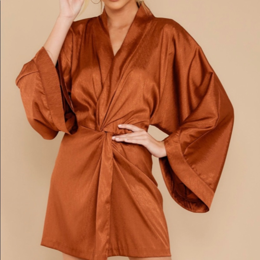 Till I Walk In Rust Orange Dress